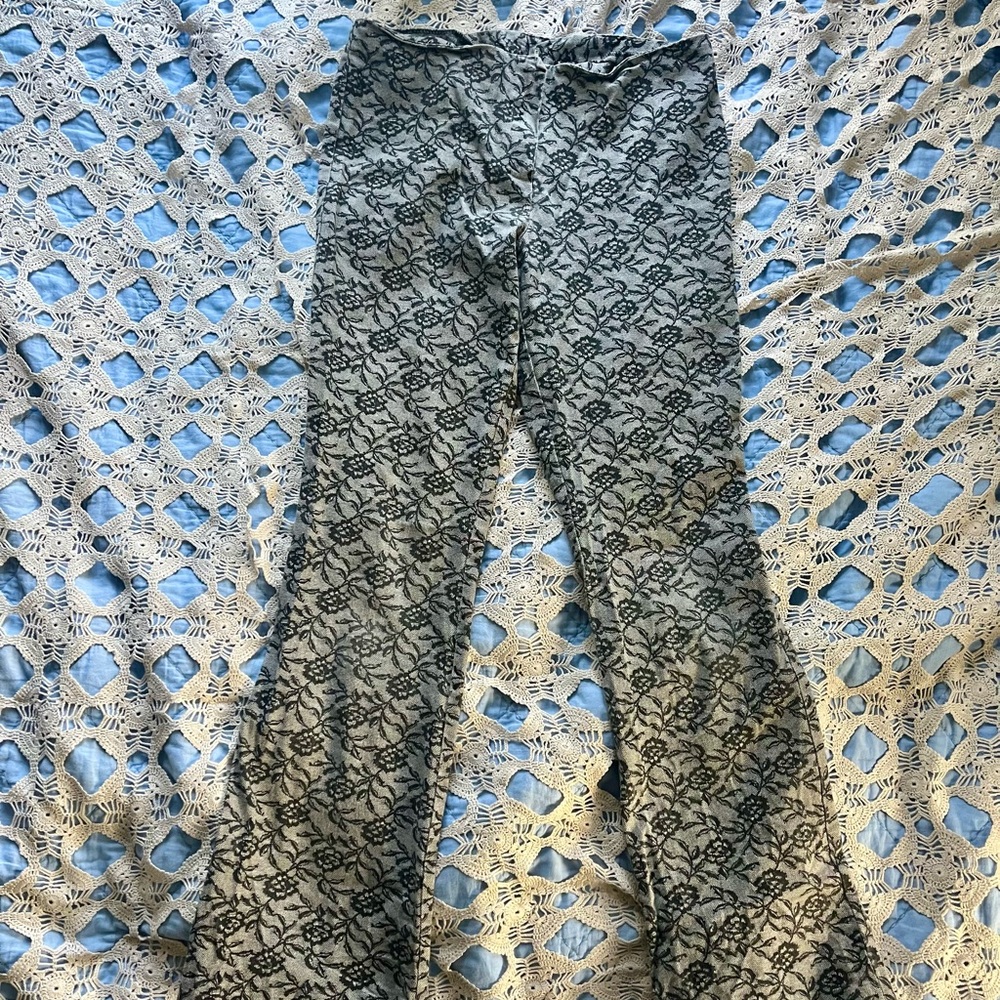 Tracy Evans Black and Gray Lace Detail Pants